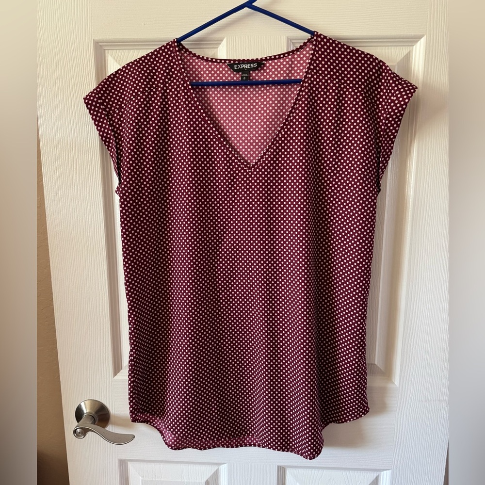 Express Portofino Polka Dot Pattern Shirt Size‎ Medium